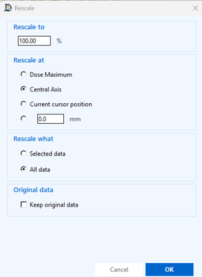 Rescale View Screen